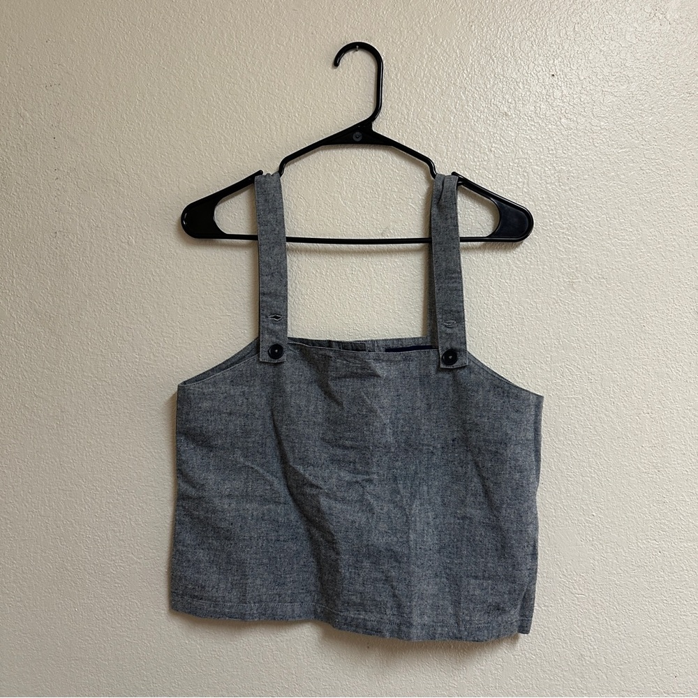 United by Blue Button-Accent Cropped Tank Top